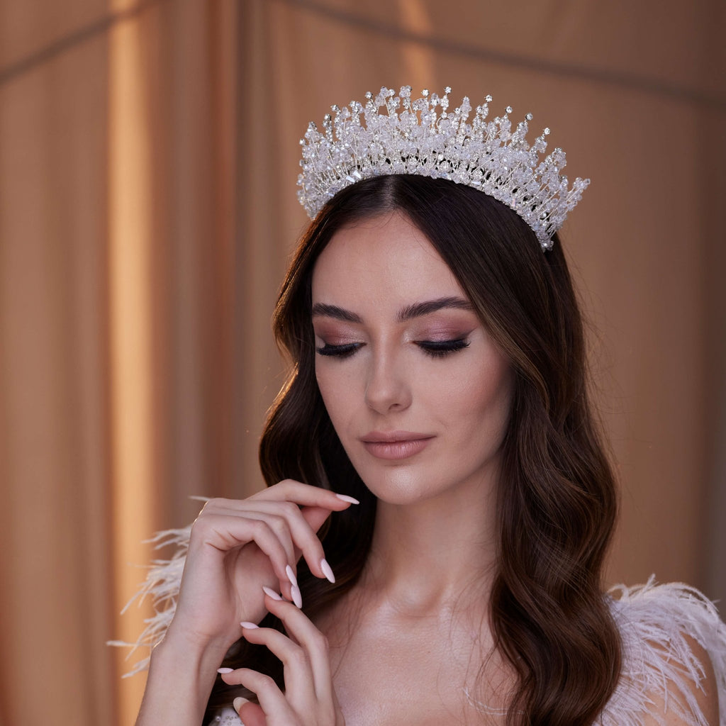 Crystal Rhinestone Bridal Tiara - Luzilly Bridal & Apparel