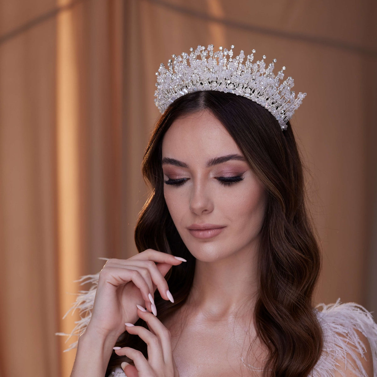 Crystal Rhinestone Bridal Tiara - Luzilly Bridal & Apparel