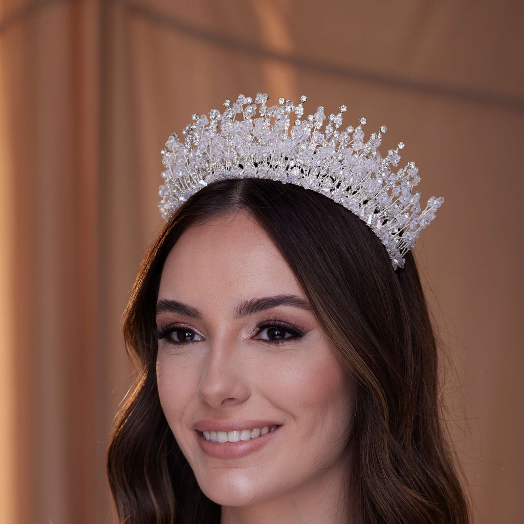 Crystal Rhinestone Bridal Tiara - Luzilly Bridal & Apparel