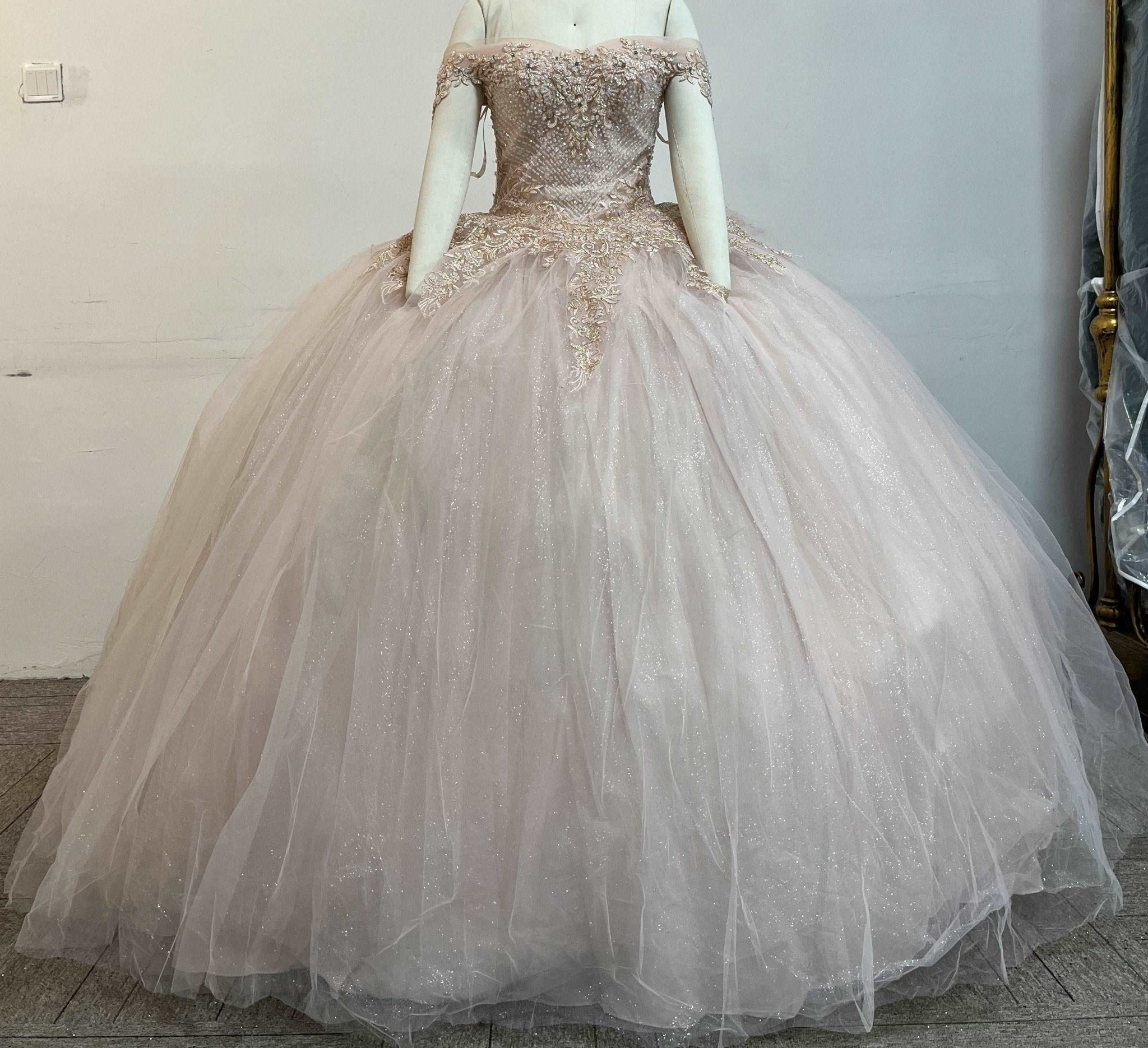 Crystal & Sequin Blue Quinceañera Dress - Luzilly Bridal & Apparel
