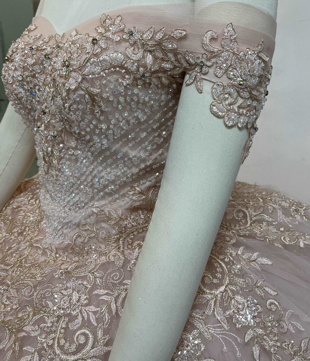 Crystal & Sequin Blue Quinceañera Dress - Luzilly Bridal & Apparel