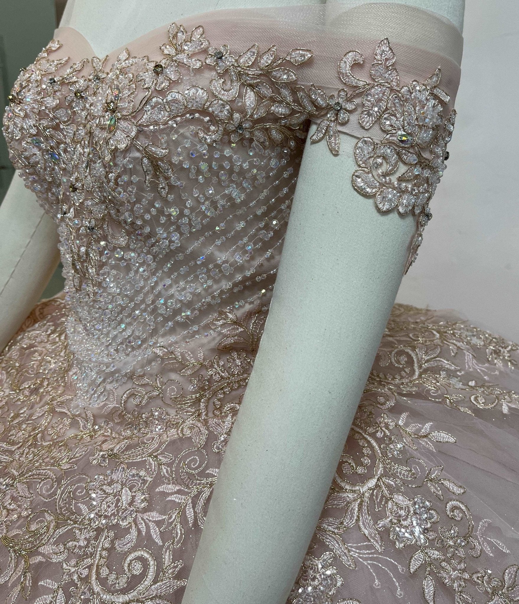 Crystal & Sequin Blue Quinceañera Dress - Luzilly Bridal & Apparel