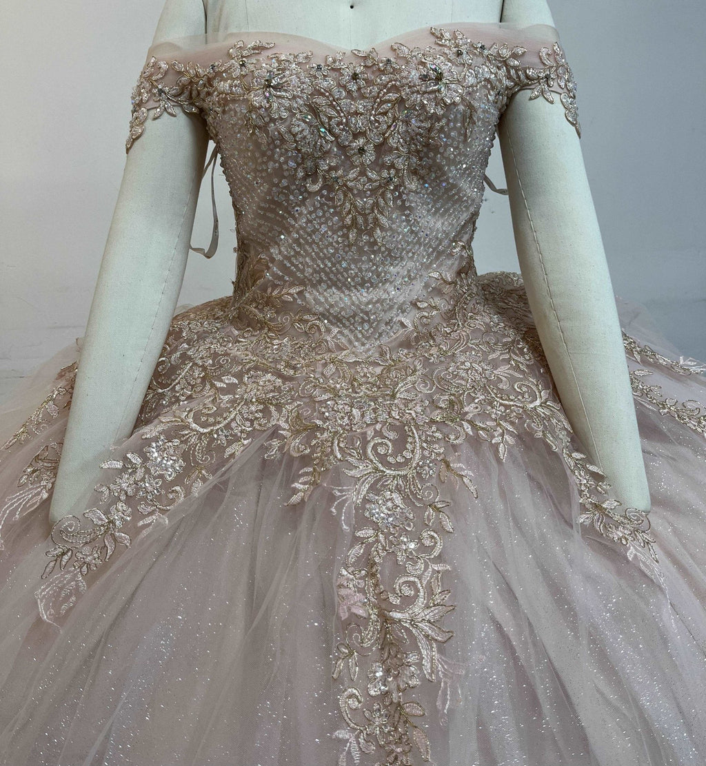Crystal & Sequin Blue Quinceañera Dress - Luzilly Bridal & Apparel