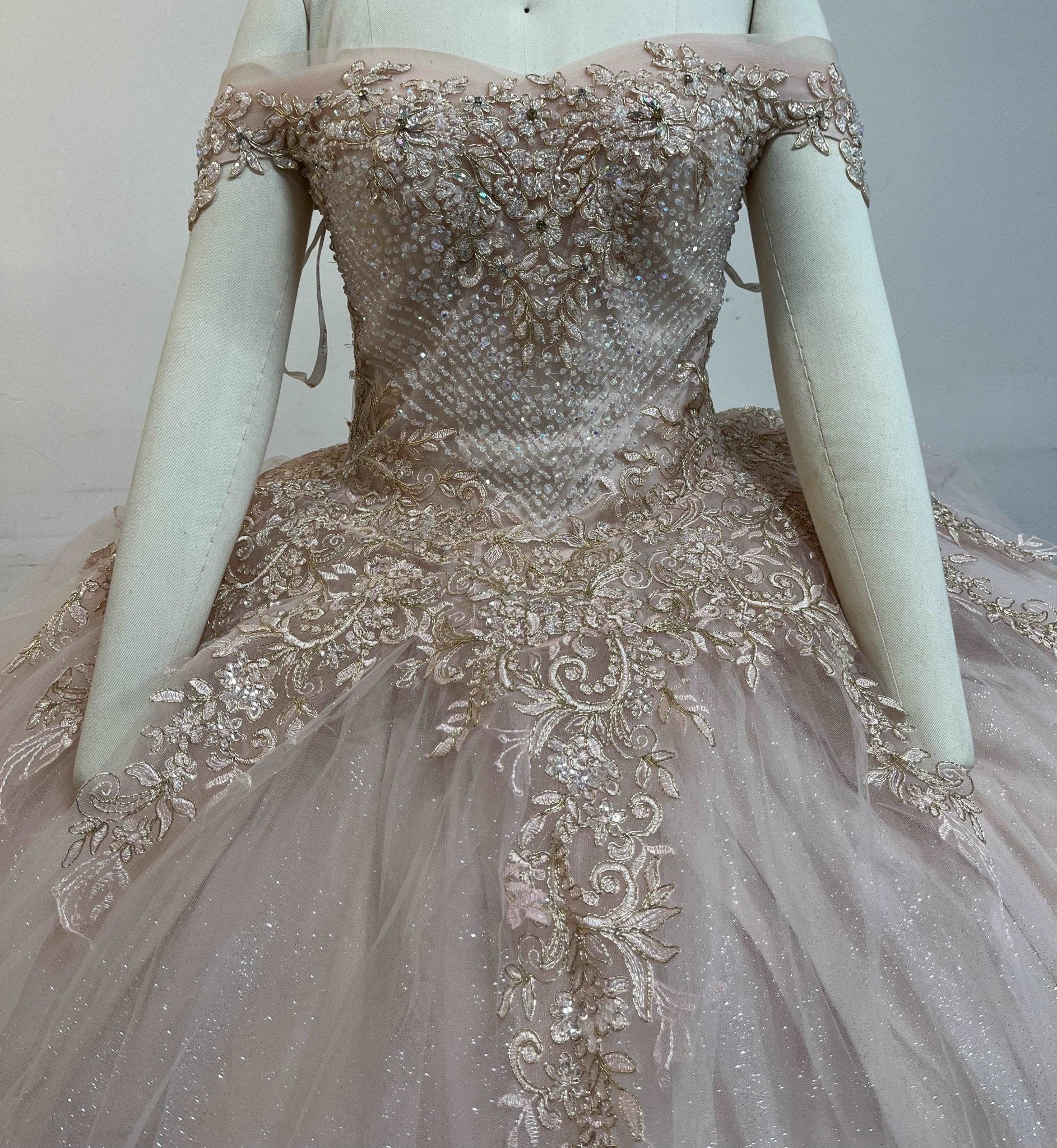 Crystal & Sequin Blue Quinceañera Dress - Luzilly Bridal & Apparel