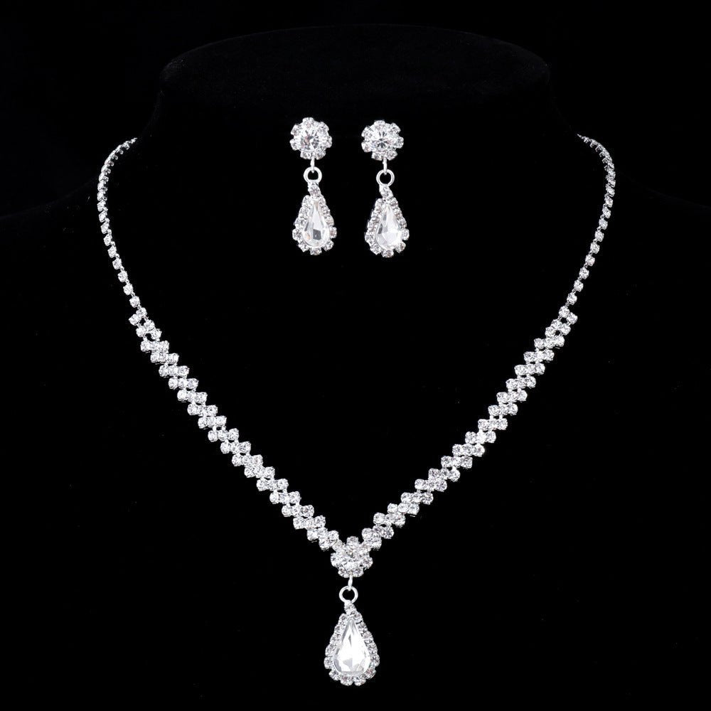Crystal Teardrop Bridal Jewelry Set - Luzilly Bridal & Apparel