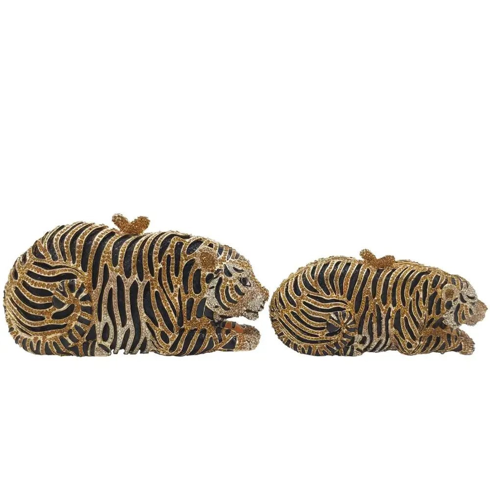 Crystal Tiger Minaudiere Clutch - Luzilly Bridal & Apparel