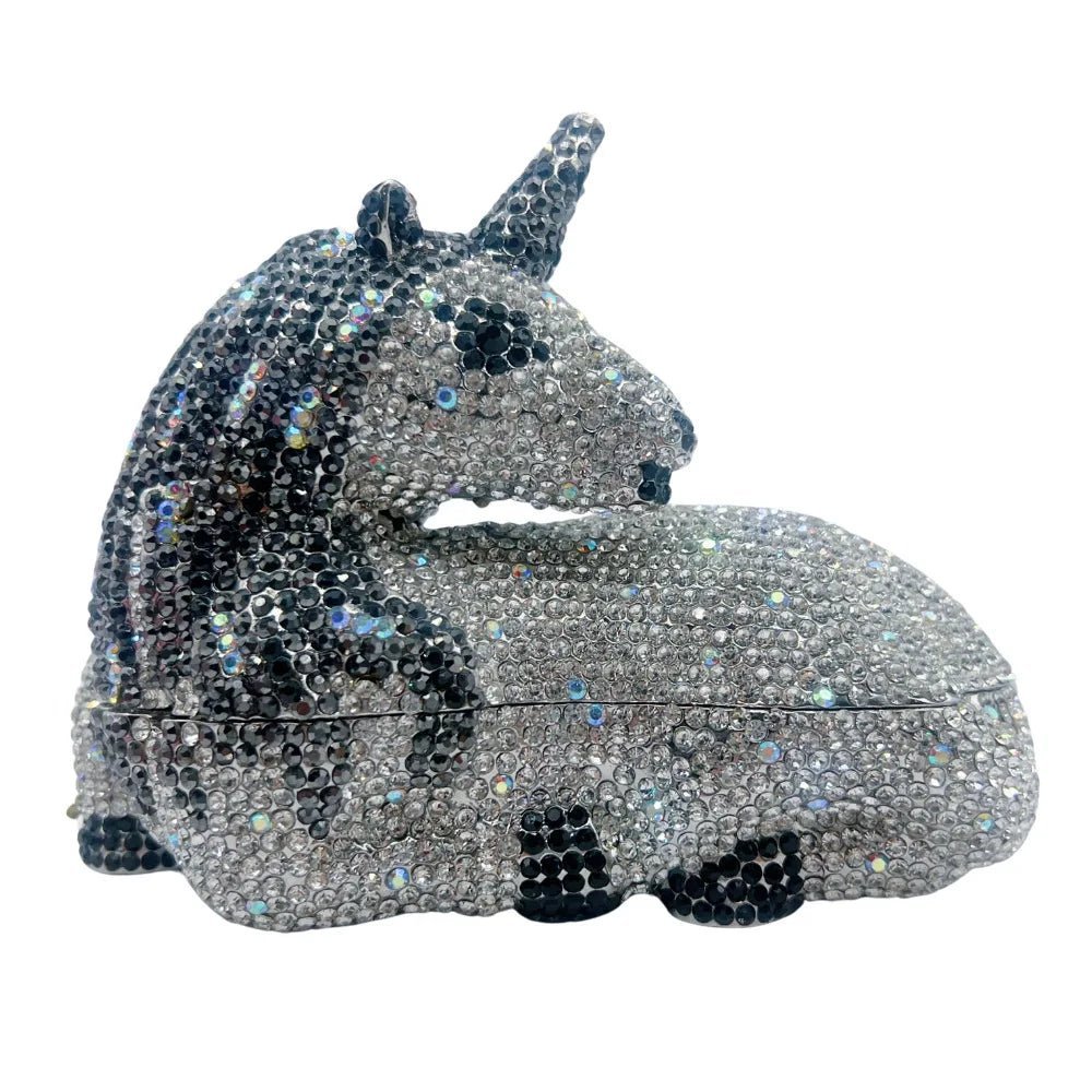 Crystal Unicorn Minaudiere Clutch - Luzilly Bridal & Apparel