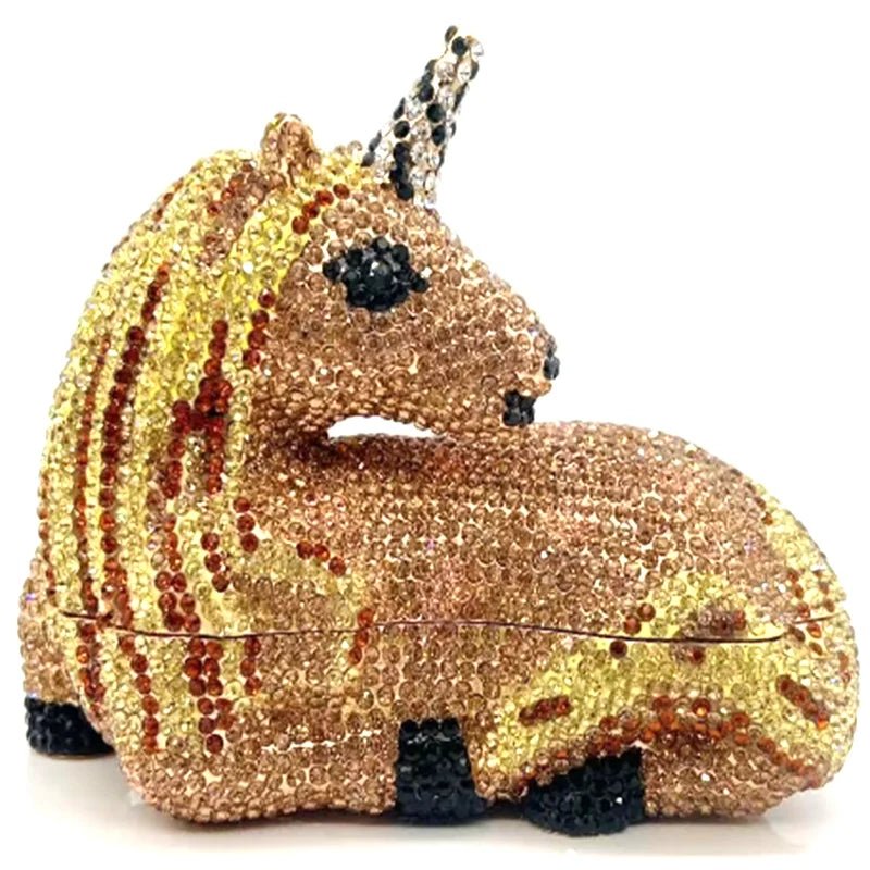 Crystal Unicorn Minaudiere Clutch - Luzilly Bridal & Apparel