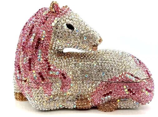 Crystal Unicorn Minaudiere Clutch - Luzilly Bridal & Apparel