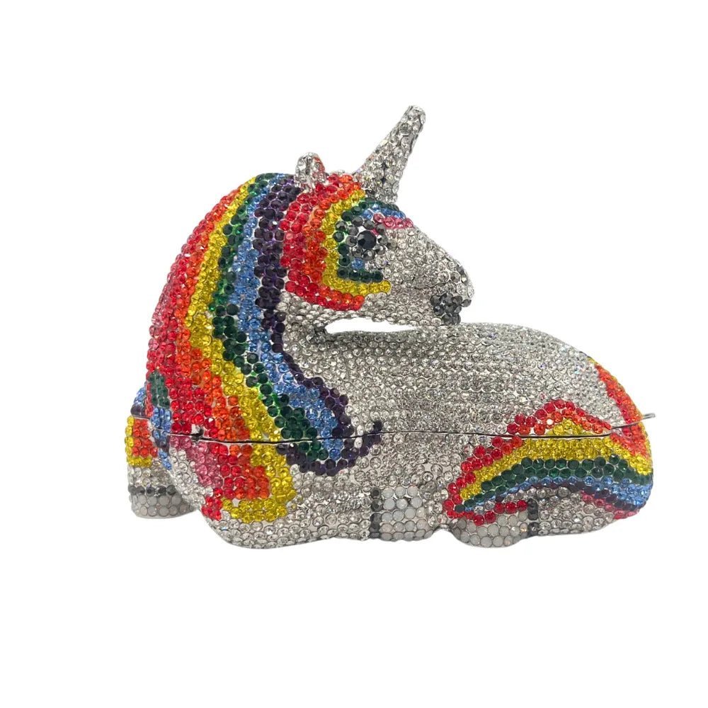 Crystal Unicorn Minaudiere Clutch - Luzilly Bridal & Apparel