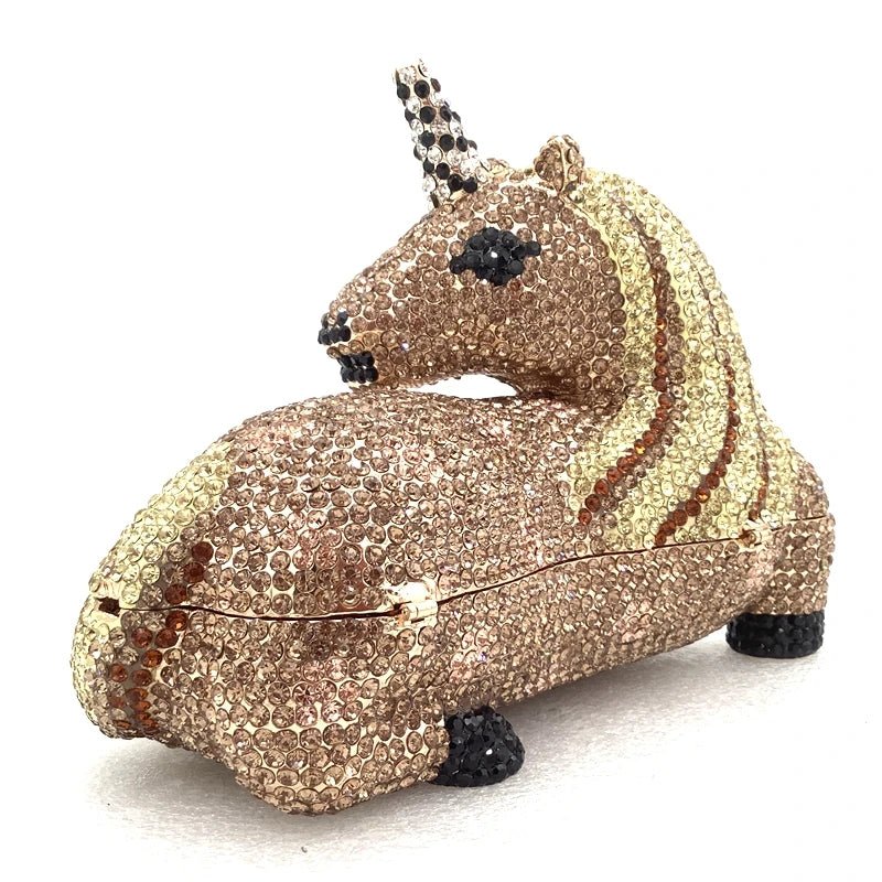 Crystal Unicorn Minaudiere Clutch - Luzilly Bridal & Apparel