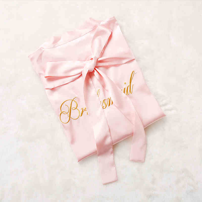 Custom Satin Bridesmaid Robes – Personalized with Name, Title, or Date | Wedding Party Gifts - Luzilly Bridal & Apparel