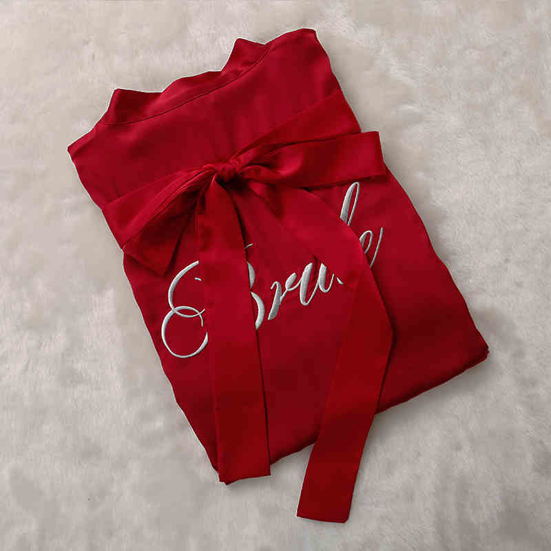 Custom Satin Bridesmaid Robes – Personalized with Name, Title, or Date | Wedding Party Gifts - Luzilly Bridal & Apparel