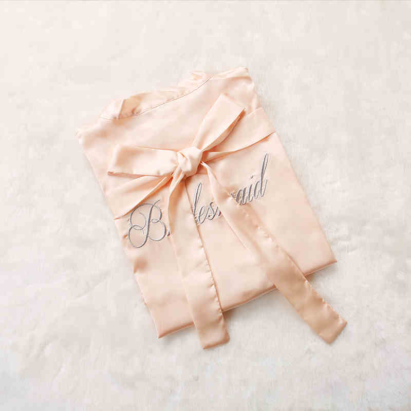 Custom Satin Bridesmaid Robes – Personalized with Name, Title, or Date | Wedding Party Gifts - Luzilly Bridal & Apparel