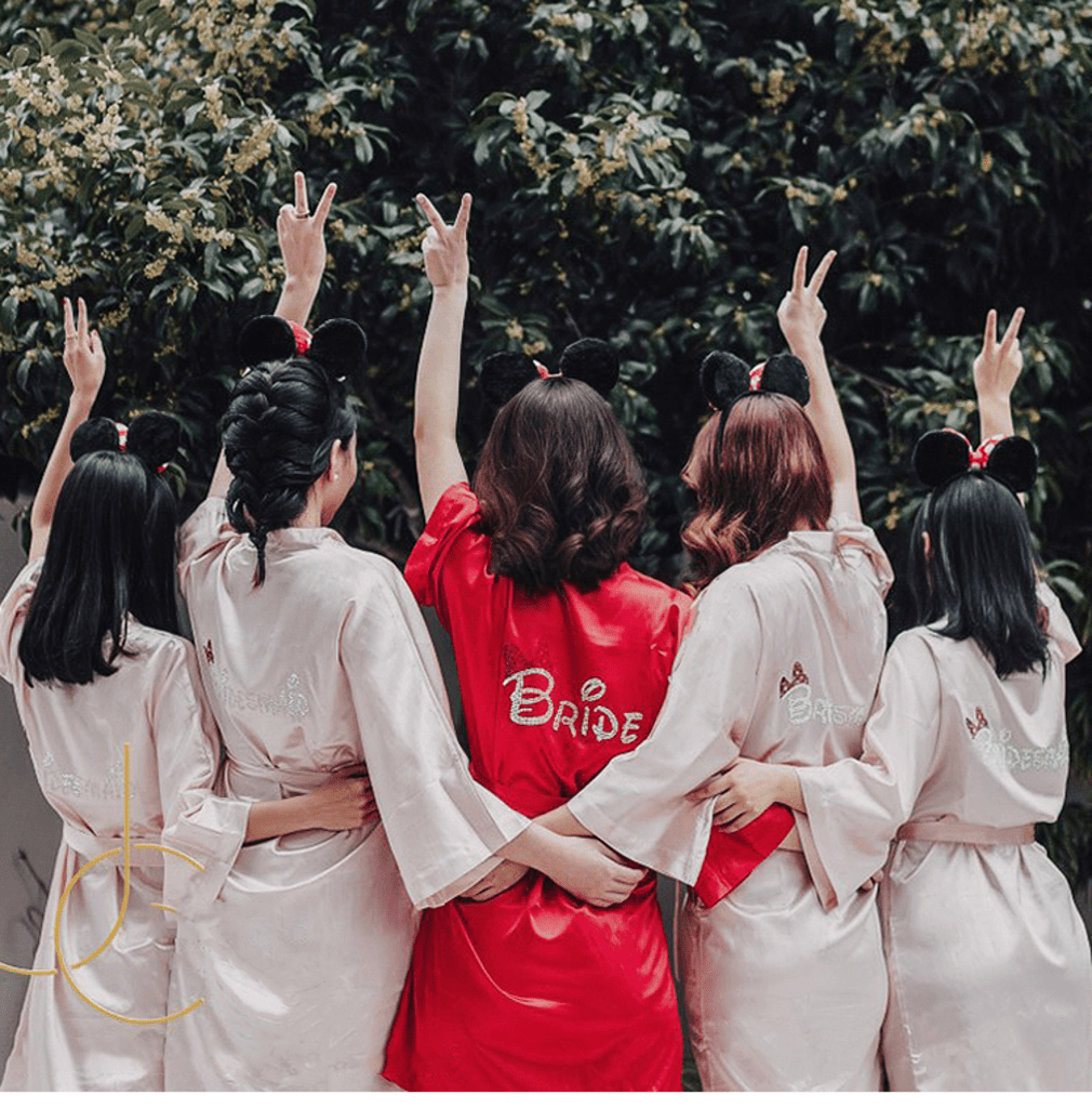 Custom Satin Bridesmaid Robes – Personalized with Name, Title, or Date | Wedding Party Gifts - Luzilly Bridal & Apparel