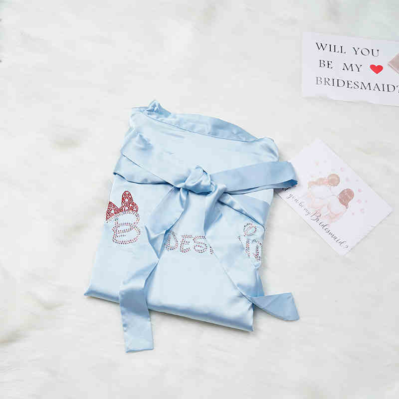 Custom Satin Bridesmaid Robes – Personalized with Name, Title, or Date | Wedding Party Gifts - Luzilly Bridal & Apparel