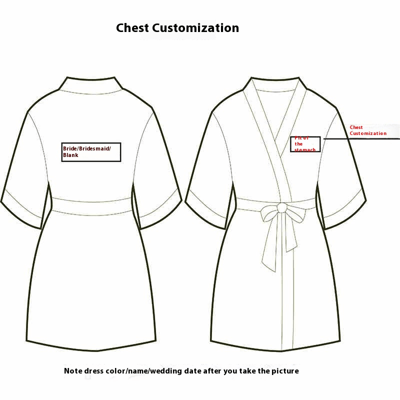 Custom Satin Bridesmaid Robes – Personalized with Name, Title, or Date | Wedding Party Gifts - Luzilly Bridal & Apparel