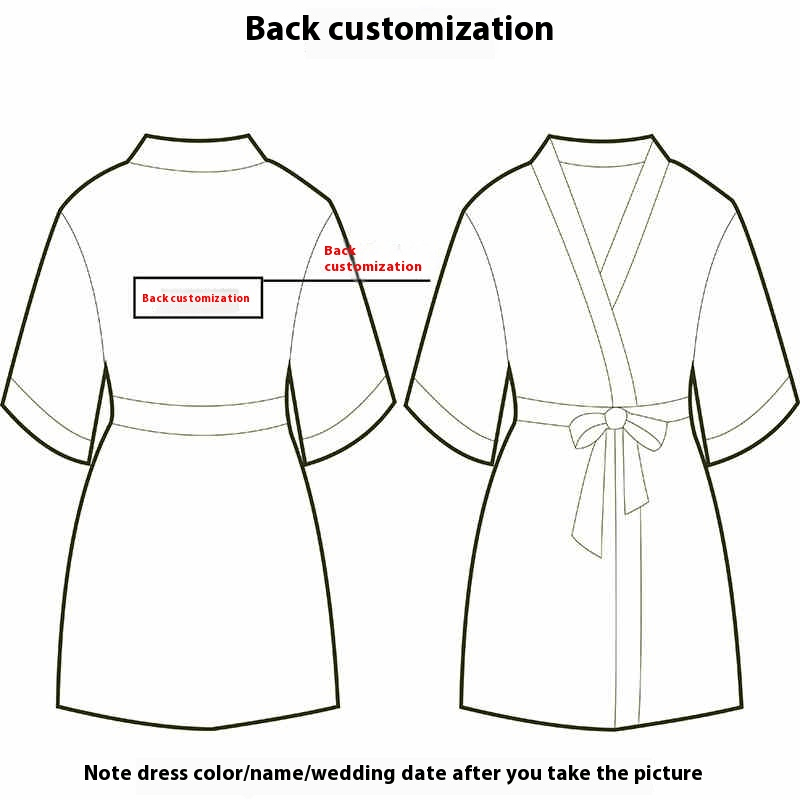 Custom Satin Bridesmaid Robes – Personalized with Name, Title, or Date | Wedding Party Gifts - Luzilly Bridal & Apparel