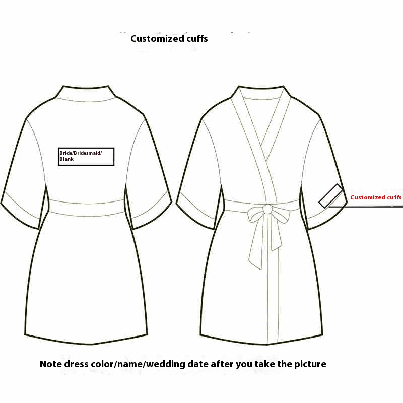 Custom Satin Bridesmaid Robes – Personalized with Name, Title, or Date | Wedding Party Gifts - Luzilly Bridal & Apparel