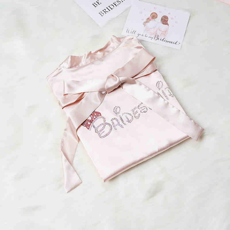 Custom Satin Bridesmaid Robes – Personalized with Name, Title, or Date | Wedding Party Gifts - Luzilly Bridal & Apparel