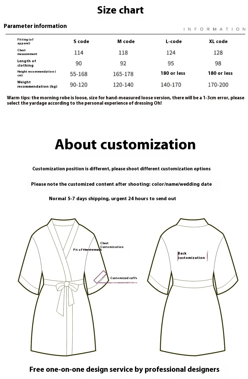 Custom Satin Bridesmaid Robes – Personalized with Name, Title, or Date | Wedding Party Gifts - Luzilly Bridal & Apparel