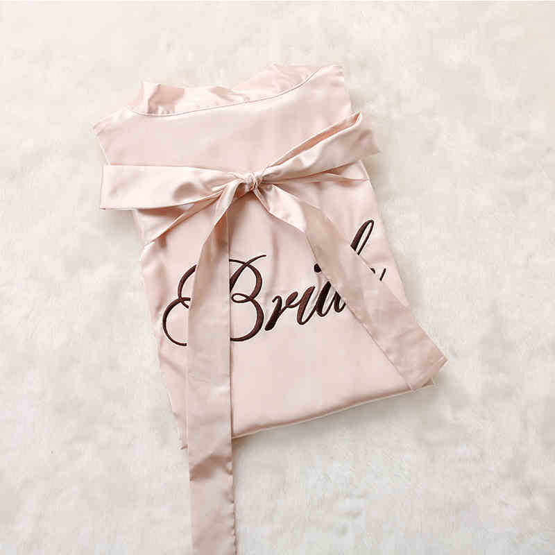 Custom Satin Bridesmaid Robes – Personalized with Name, Title, or Date | Wedding Party Gifts - Luzilly Bridal & Apparel