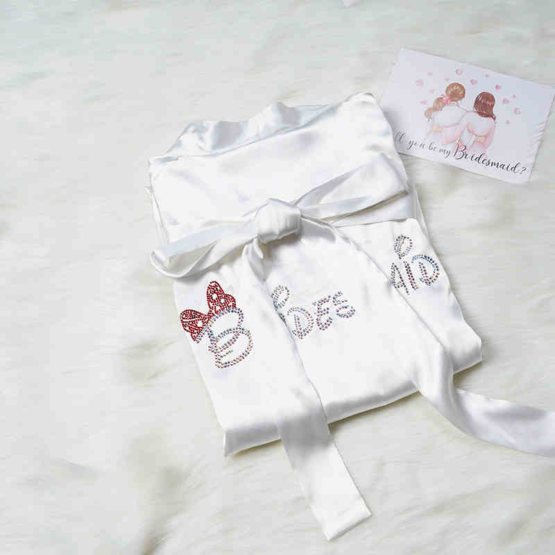 Custom Satin Bridesmaid Robes – Personalized with Name, Title, or Date | Wedding Party Gifts - Luzilly Bridal & Apparel