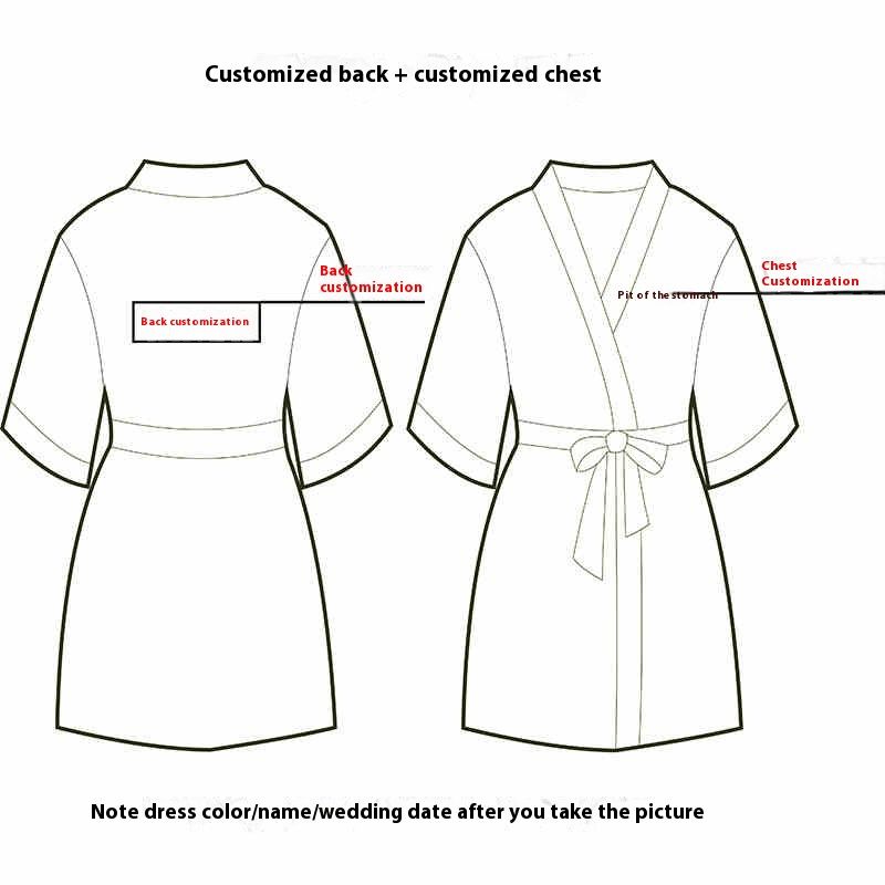 Custom Satin Bridesmaid Robes – Personalized with Name, Title, or Date | Wedding Party Gifts - Luzilly Bridal & Apparel