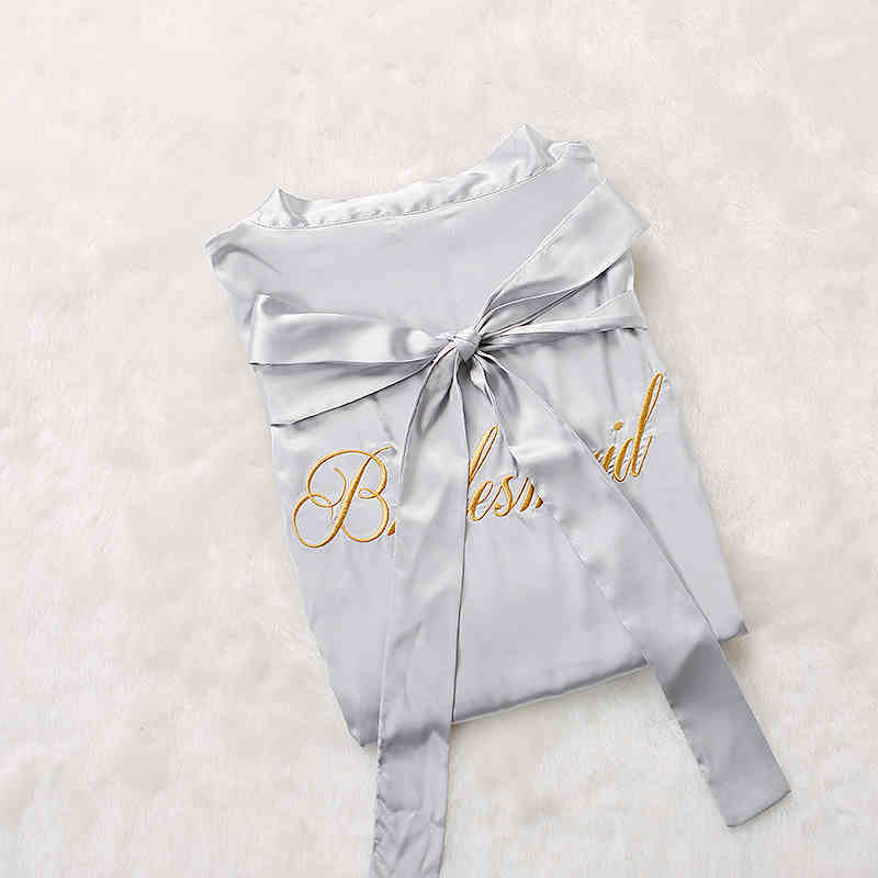 Custom Satin Bridesmaid Robes – Personalized with Name, Title, or Date | Wedding Party Gifts - Luzilly Bridal & Apparel
