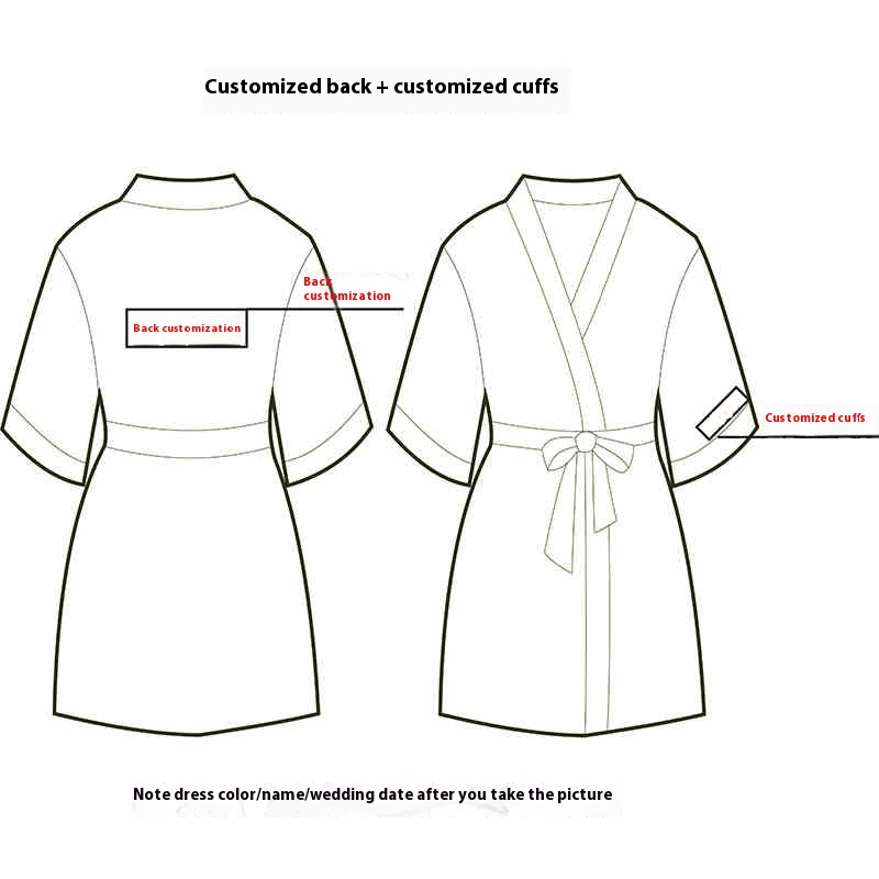 Custom Satin Bridesmaid Robes – Personalized with Name, Title, or Date | Wedding Party Gifts - Luzilly Bridal & Apparel