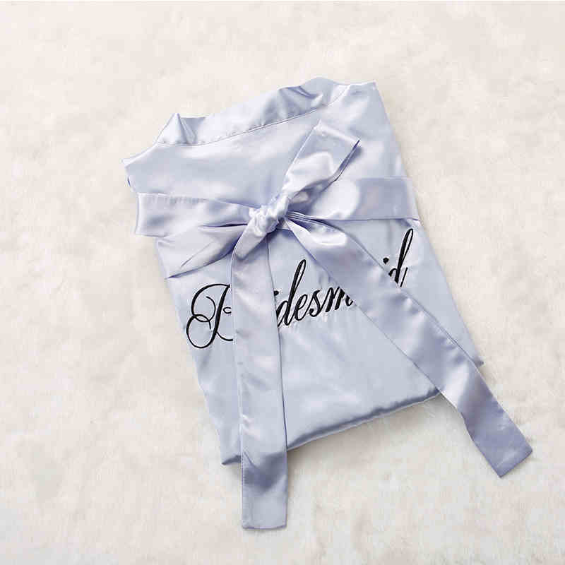Custom Satin Bridesmaid Robes – Personalized with Name, Title, or Date | Wedding Party Gifts - Luzilly Bridal & Apparel
