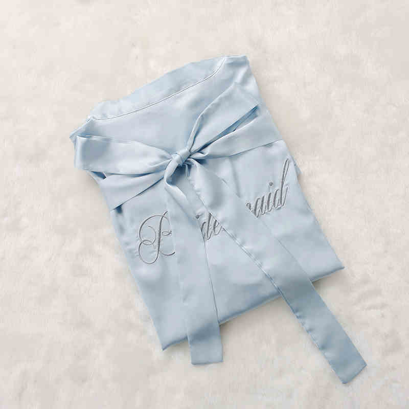 Custom Satin Bridesmaid Robes – Personalized with Name, Title, or Date | Wedding Party Gifts - Luzilly Bridal & Apparel