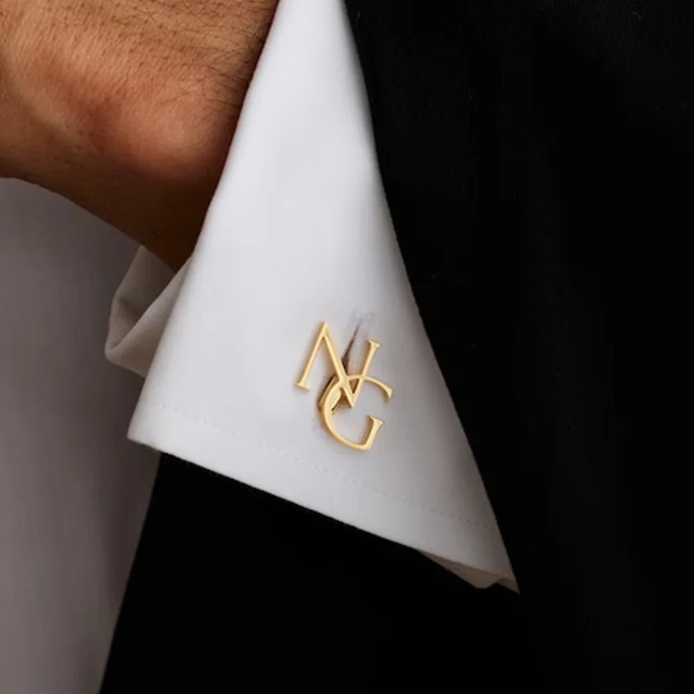 Customized Groom Wedding Cufflinks, Best Man Gift, Personalized Jewelry, Gift for Husband, Father's Day Gift - Luzilly Bridal & Apparel