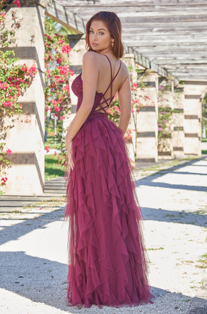 Dahlia Gown - Mulberry - Tulle & Lace Dress - Luzilly Bridal & Apparel