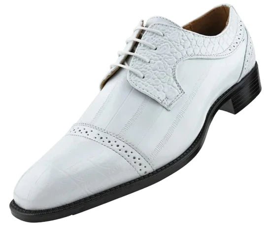 Dallas Cap-Toe Gator-Print Dress Shoe - Luzilly Bridal & Apparel