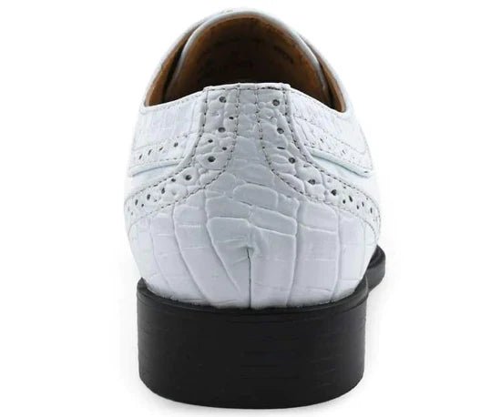 Dallas Cap-Toe Gator-Print Dress Shoe - Luzilly Bridal & Apparel