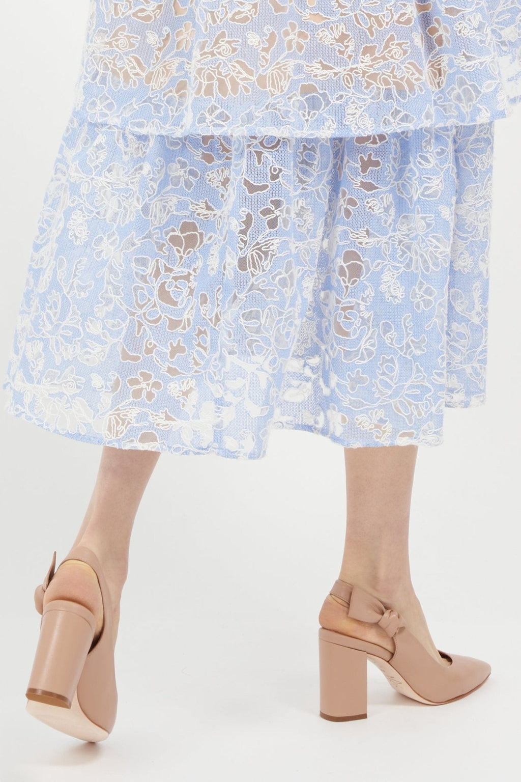 Daphne Leather Slingback Pump Taupe - Luzilly Bridal & Apparel