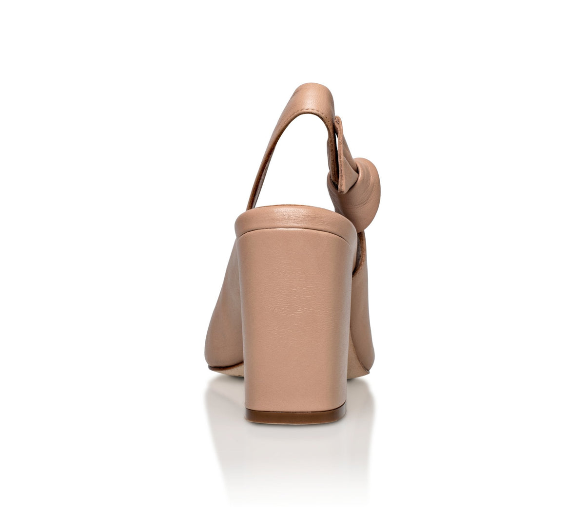 Daphne Leather Slingback Pump Taupe - Luzilly Bridal & Apparel