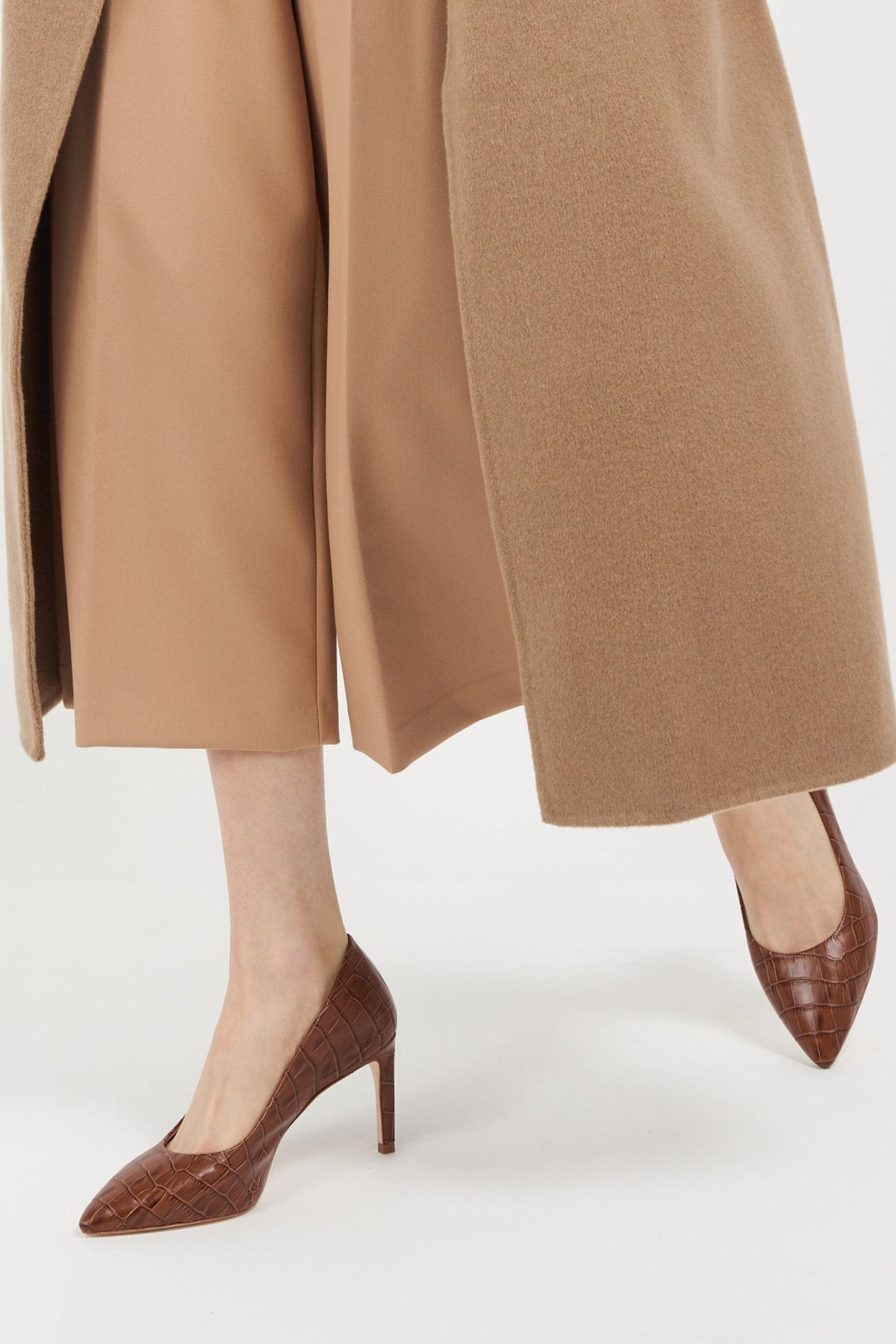 Deborah 2.0 Brown Croco - Luzilly Bridal & Apparel