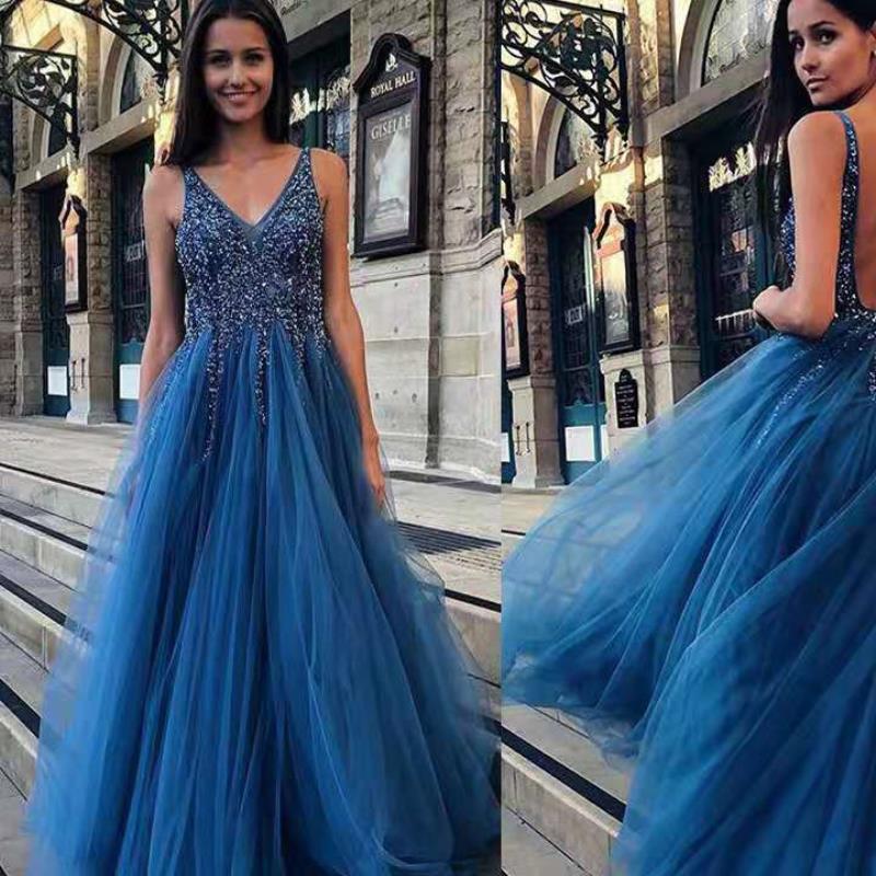 Deep V Club WeDDing DreSS Slim Women DreSSeS Office Printing - Luzilly Bridal & Apparel