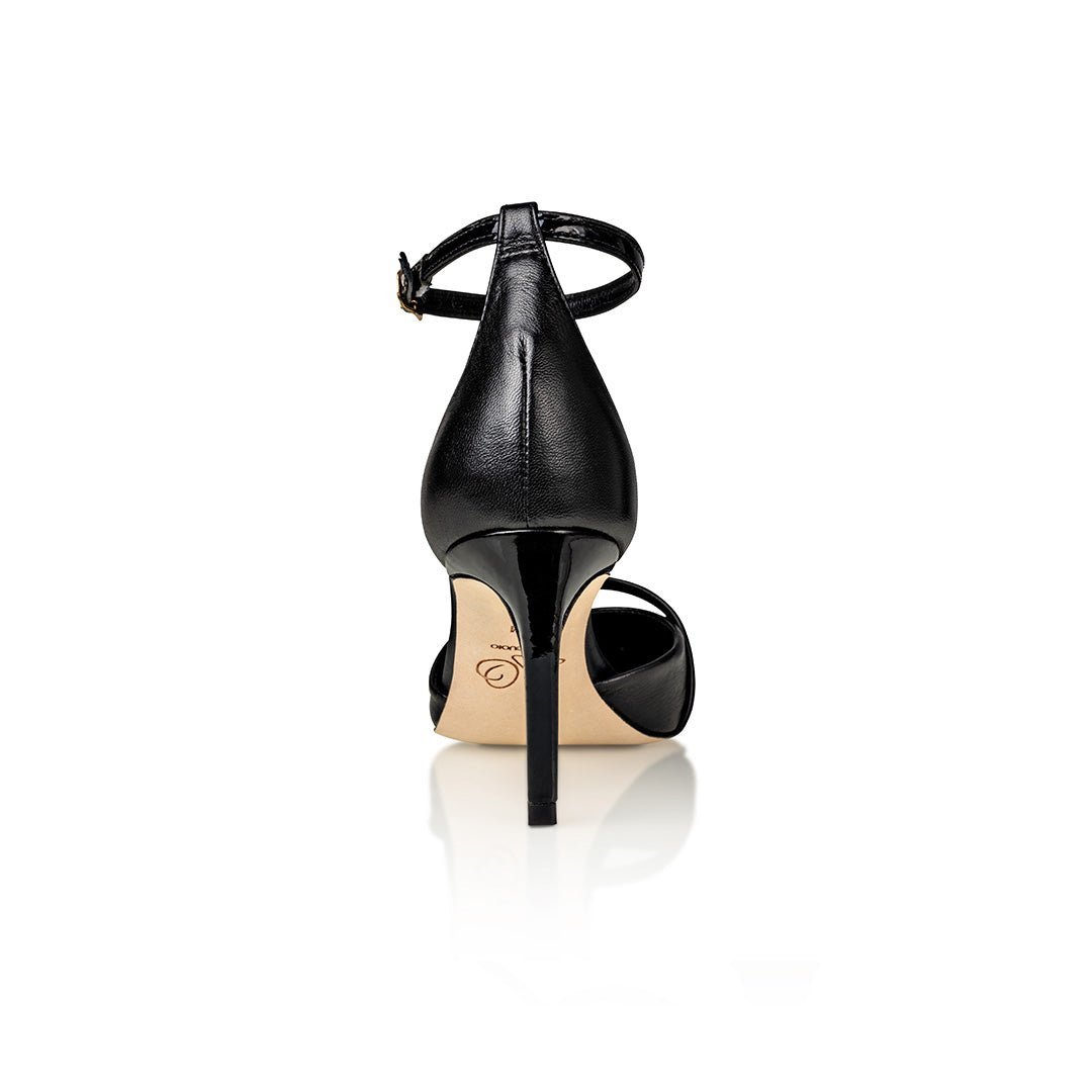 Desiree Black Nappa / Black Patent - Luzilly Bridal & Apparel