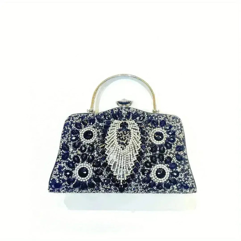 Diamond-Inlaid Convertible Evening Clutch - Luzilly Bridal & Apparel