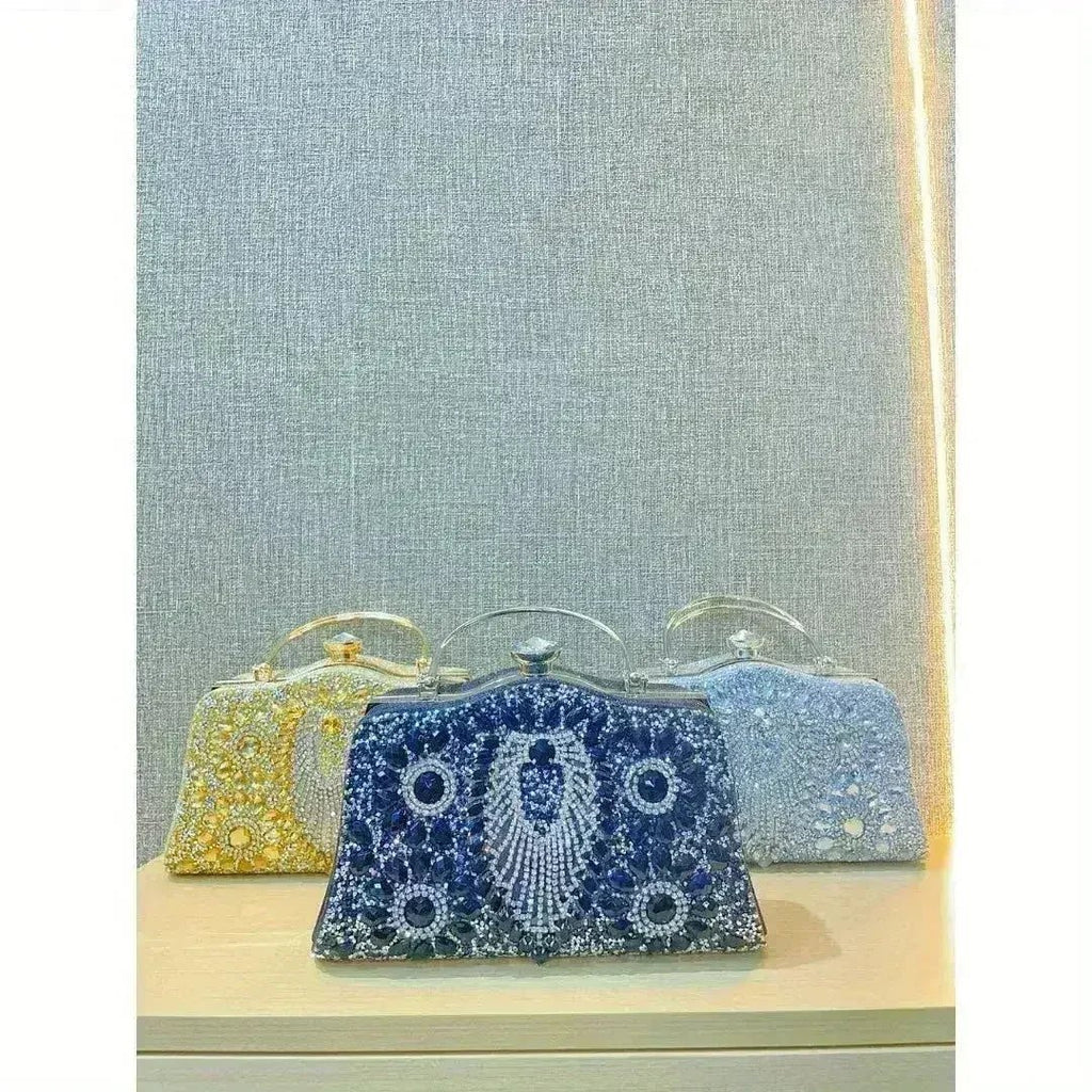 Diamond-Inlaid Convertible Evening Clutch - Luzilly Bridal & Apparel