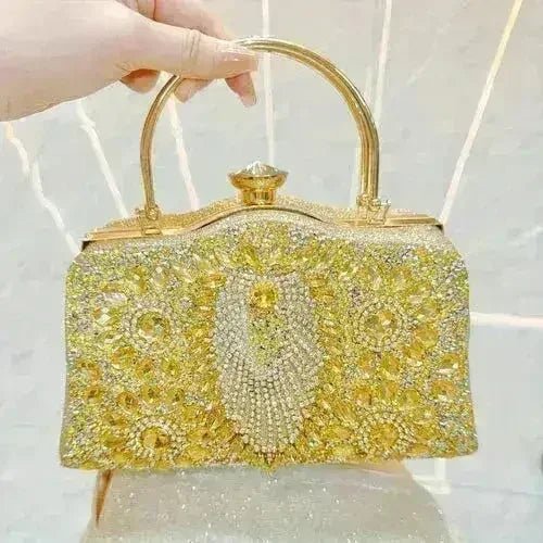 Diamond-Inlaid Convertible Evening Clutch - Luzilly Bridal & Apparel