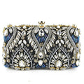 Diamond Pearl Beaded Chain Clutch - Luzilly Bridal & Apparel