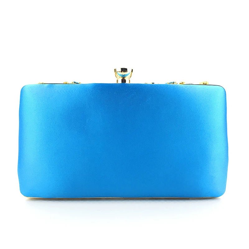 Diamond Pearl Beaded Chain Clutch - Luzilly Bridal & Apparel