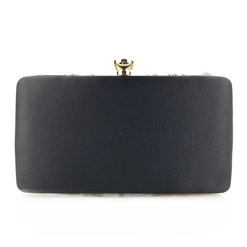 Diamond Pearl Beaded Chain Clutch - Luzilly Bridal & Apparel