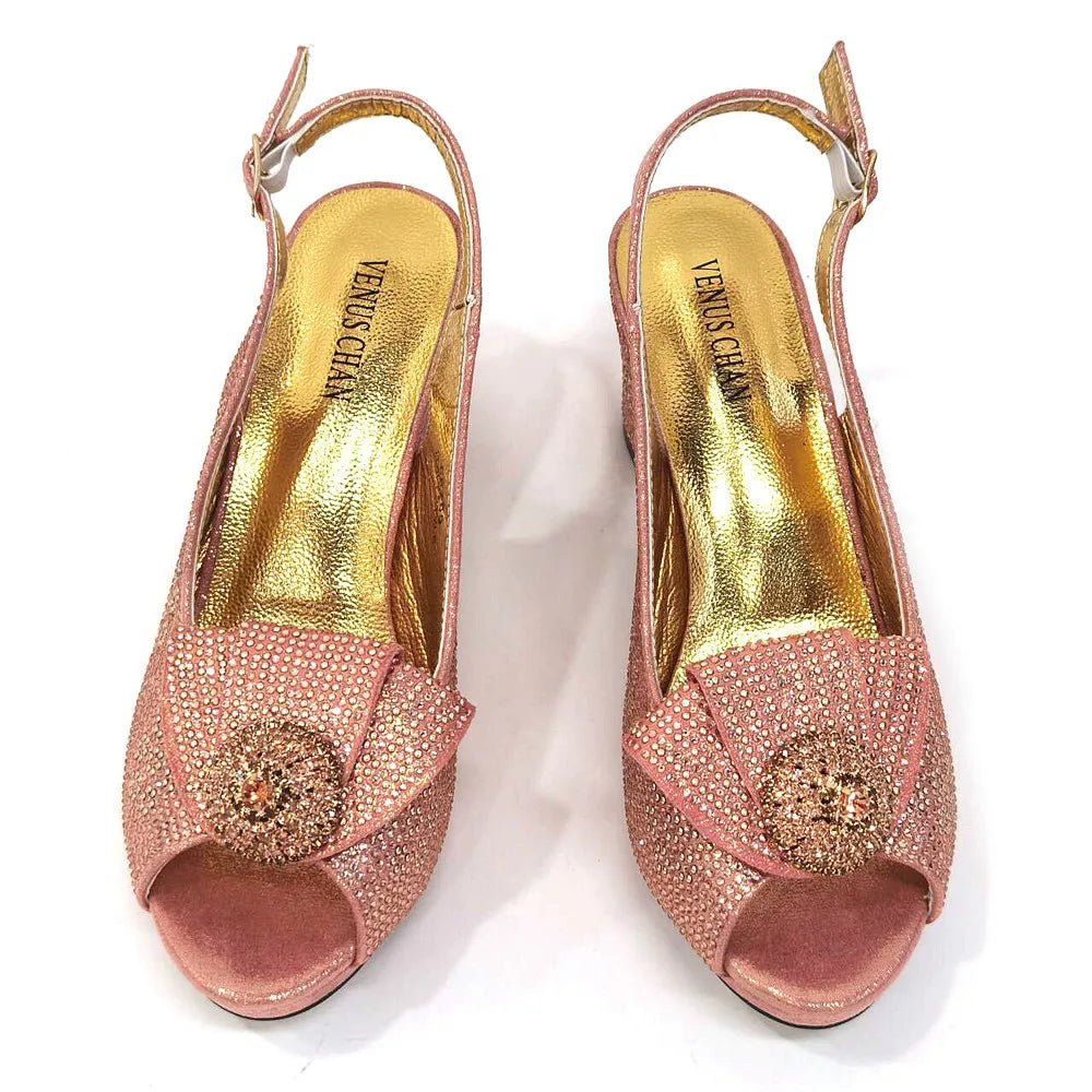 Diamond Wedding Shoe & Bag Set - Luzilly Bridal & Apparel