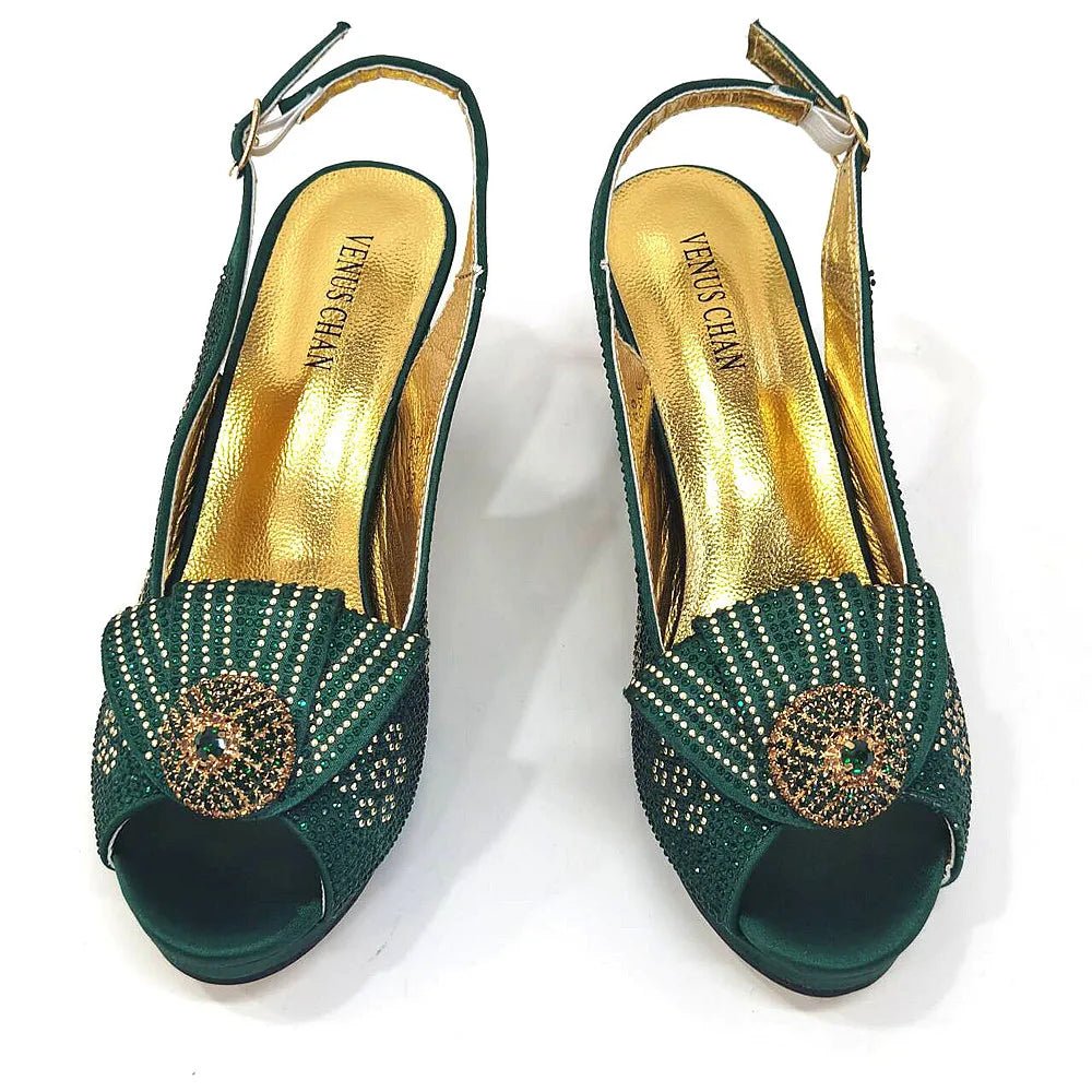 Diamond Wedding Shoe & Bag Set - Luzilly Bridal & Apparel