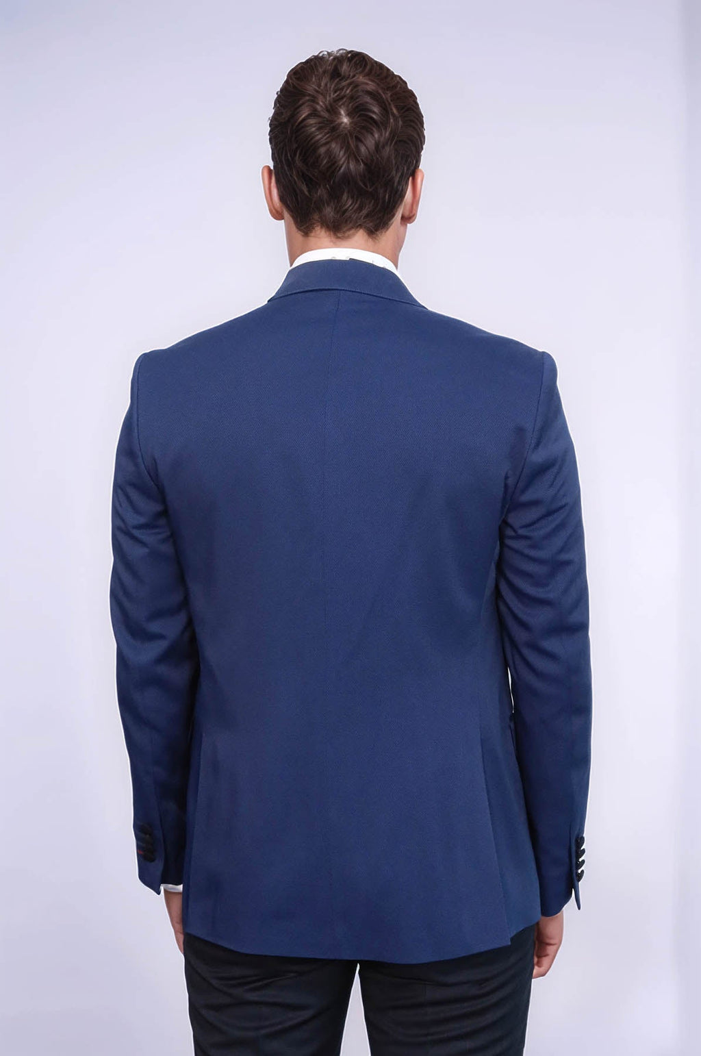 Dot-Patterned Navy Tuxedo - Wessi - Luzilly Bridal & Apparel